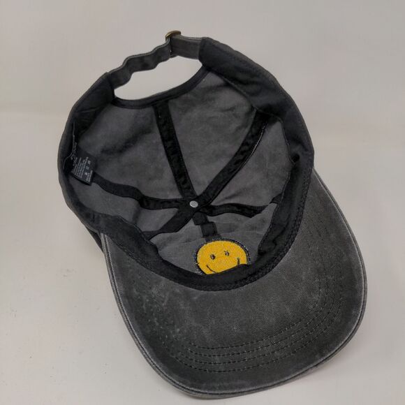 David & Young Women's Slideback Hat Gray OSFM Fuzzy Smiley Face Logo - Picture 9 of 11